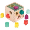 B. Toys B.TOYS B. Wonder Cube - Bunter Steckspiel-Würfel Aus Holz Mit 9 Verschiedenen Formen Mehrfarbig -Done By Deer shop b toys b wonder cube bunter steckspiel wuerfel aus holz mit 9 verschiedenen formen mehrfarbig a403030