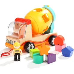 TopBright Toys® Baufahrzeug Mit Formenlernspiel